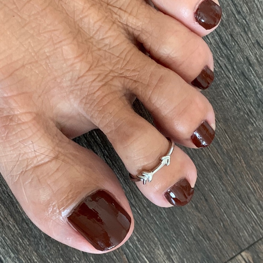 Sterling Silver Arrow Toe Ring, Silver Ring - image 1